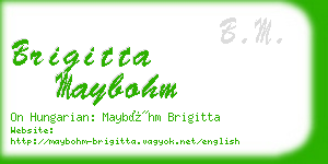 brigitta maybohm business card